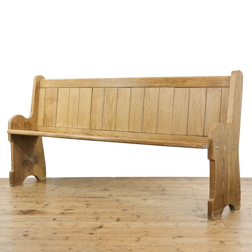 Antique Pitch Pine Church Pew