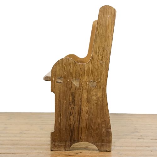 fig 1. Antique Pitch Pine Church Pew