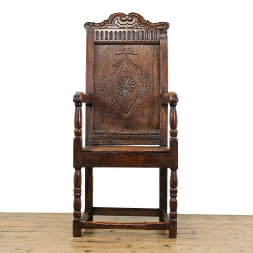fig 2. Antique Oak Wainscot Armchair