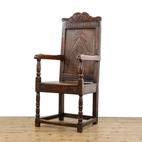 Antique Oak Wainscot Armchair