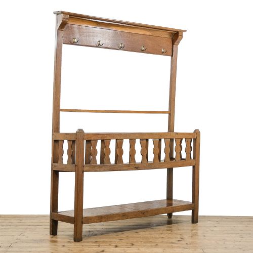fig 3. Unusual Antique Oak Hall Stand Penderyn Antiques