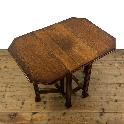 fig 1. Antique Oak Gate Leg Side Table