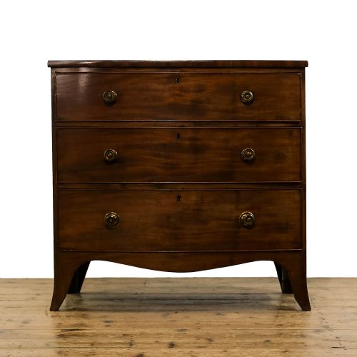 Antique Mahogany Bow Front Chest of Drawers