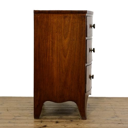 fig 1. Antique Mahogany Bow Front Chest of Drawers