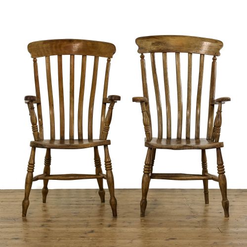 Two Similar Antique Windsor Armchairs