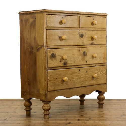 ANTIQUE VICTORIAN PINE CHEST OF DRAWERS - ADDITIONAL PHOTO 5