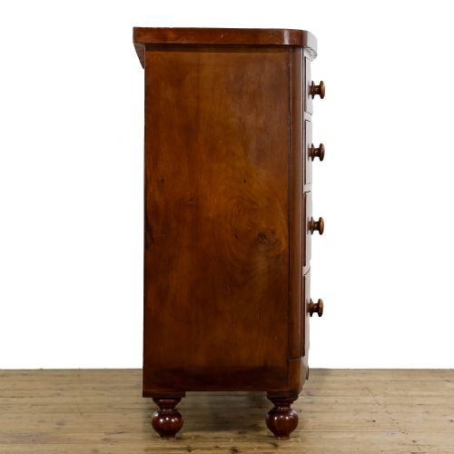 fig 1. Antique Victorian Mahogany Bow Front Chest of Drawers