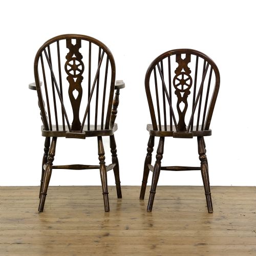 fig 4. Antique Set of Nine Wheelback Dining Chairs