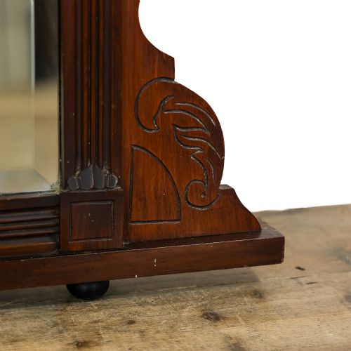 fig 2. Antique Edwardian Mahogany Overmantle Mirror