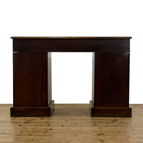 fig 1. Antique Victorian Oak Twin Pedestal Desk