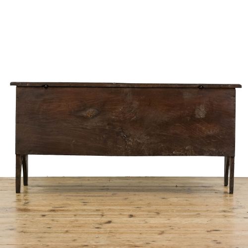 fig 2. Antique 17th Century Six Plank Oak Chest