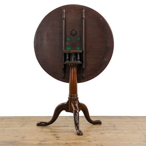 ANTIQUE GEORGIAN MAHOGANY TILT TOP TABLE - ADDITIONAL PHOTO 2