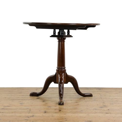 ANTIQUE GEORGIAN MAHOGANY TILT TOP TABLE - ADDITIONAL PHOTO 4