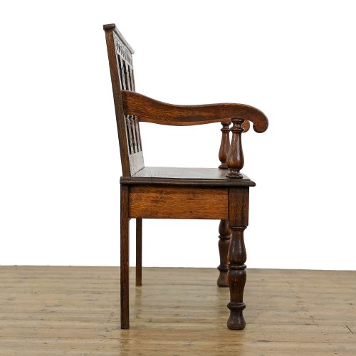 fig 2. Antique Victorian Carved Oak Hall Bench