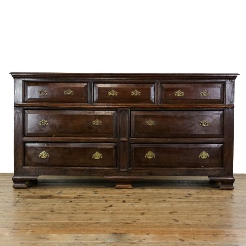 Large Antique Oak Dresser Base