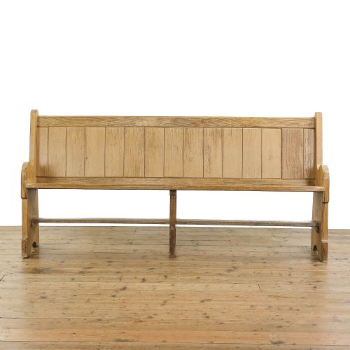 fig 1. Antique Pitch Pine Church Pew