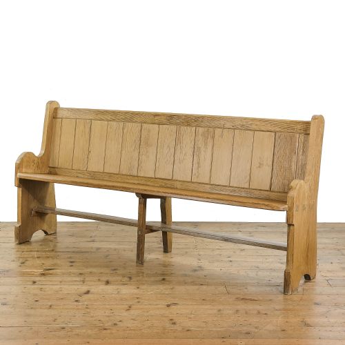Antique Pitch Pine Church Pew