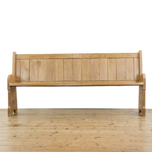 fig 1. Antique Pitch Pine Church Pew