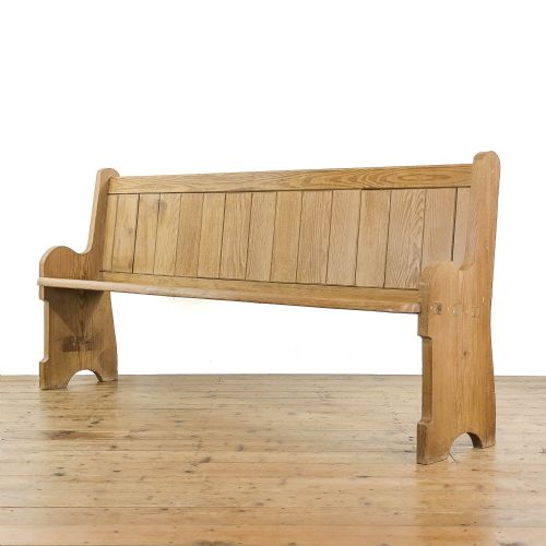 Antique Pitch Pine Church Pew
