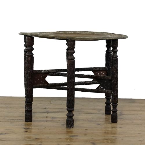 fig 1. Middle Eastern Style Brass Folding Tray Top Table