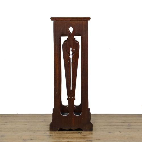 fig 1. Antique Oak Arts and Crafts Umbrella Stand