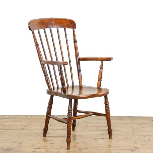 Antique Elm and Beech Windsor Armchair
