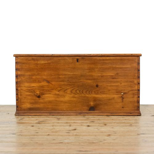 fig 1. Antique 19th Century Pine Trunk
