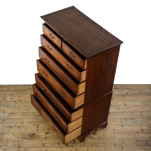 fig 3. Antique George III Mahogany Chest on Chest