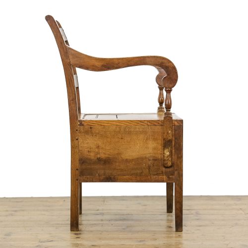 fig 2. Antique 19th century Oak Commode Armchair