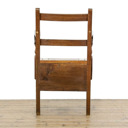 fig 3. Antique 19th century Oak Commode Armchair