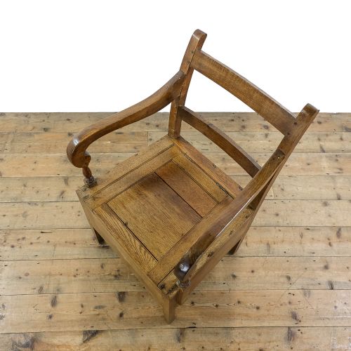 fig 4. Antique 19th century Oak Commode Armchair