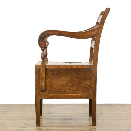 fig 5. Antique 19th century Oak Commode Armchair