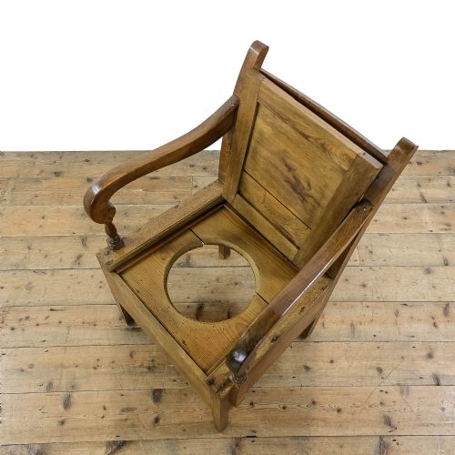 fig 6. Antique 19th century Oak Commode Armchair