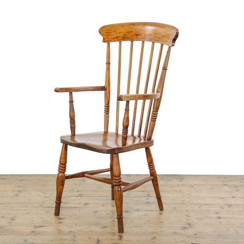 Antique Victorian Elm and Beechwood Windsor Armchair