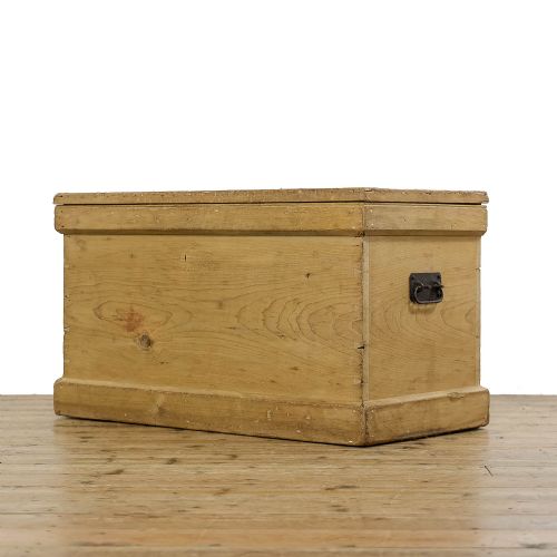 fig 1. Large Antique 19th Century Pine Trunk
