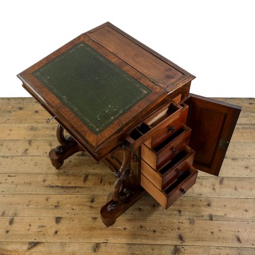 fig 3. Antique Victorian Rosewood Davenport Desk