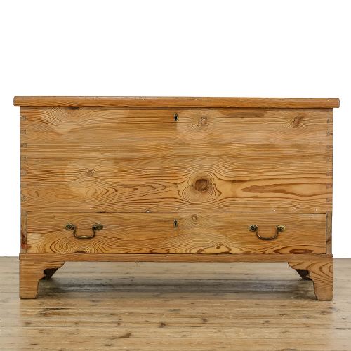 fig 1. Antique 19th Century Pine Blanket Box
