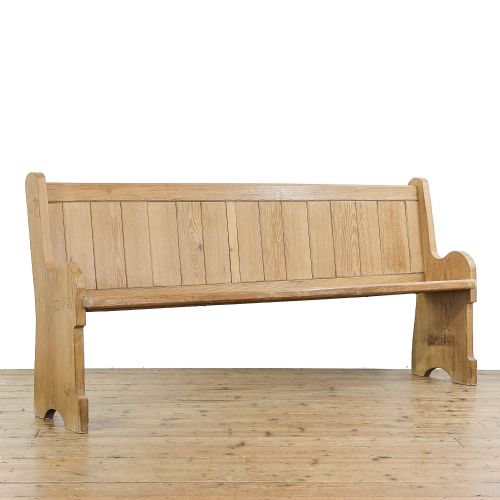 Antique Pitch Pine Church Pew

