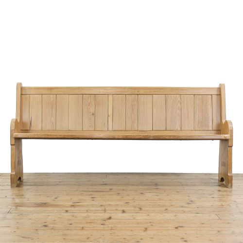 fig 1. Antique Pitch Pine Church Pew