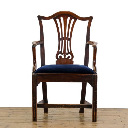 Antique George III Mahogany Armchair