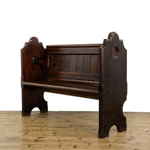 Antique Pitch Pine Flip Over Pew