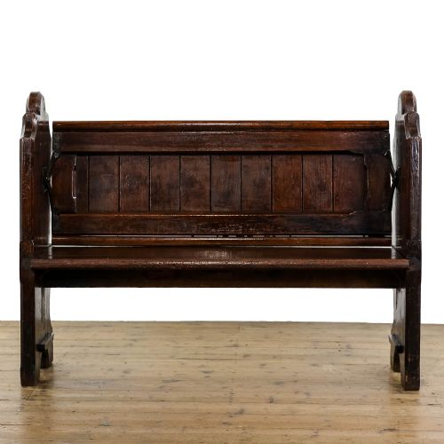 fig 1. Antique Pitch Pine Flip Over Pew
