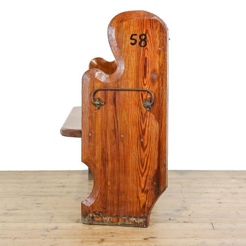 fig 3. Antique Pitch Pine Church Pew