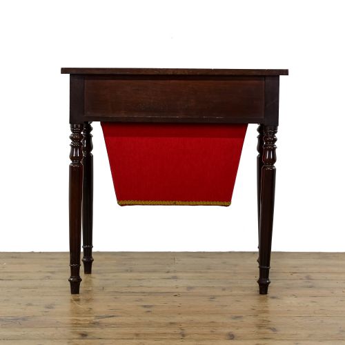 ANTIQUE 19TH CENTURY MAHOGANY LADIES WORKTABLE - ADDITIONAL PHOTO 3