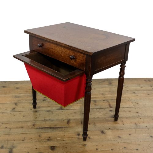 ANTIQUE 19TH CENTURY MAHOGANY LADIES WORKTABLE - ADDITIONAL PHOTO 4