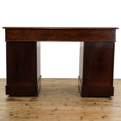 fig 3. Antique 19th Century Mahogany Pedestal Desk