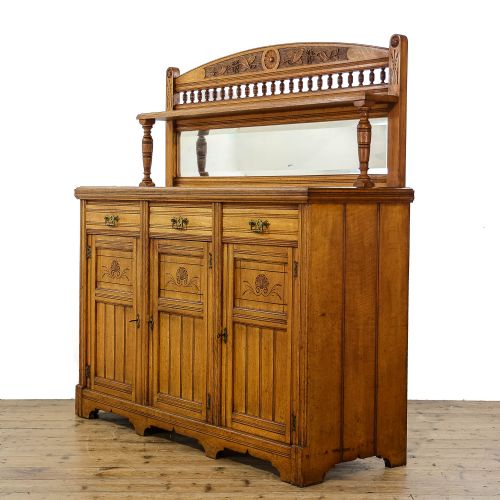 Antique Victorian Oak Chiffonier Cabinet Sideboard 

