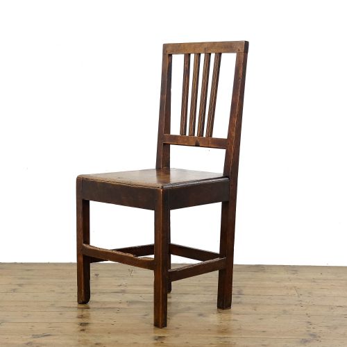 fig 2. Set of Four Antique 19th Century Oak Farmhouse Chairs