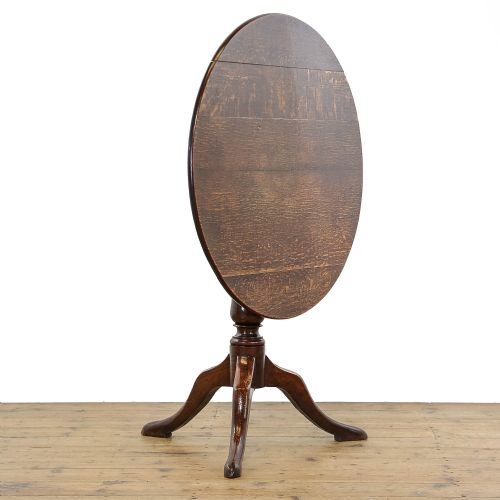 Antique 19th Century Oak Tilt Top Table