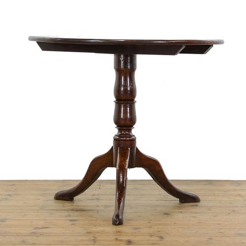 fig 1. Antique 19th Century Oak Tilt Top Table